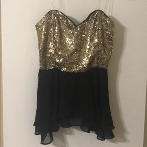 Gold sequin top